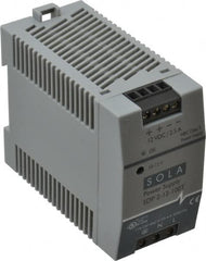 Sola/Hevi-Duty - 100 Watt, 3 to 2.5 Amp, 264 VAC, 375 VDC Input, 10 to 12 VDC Output, DIN Rail Power Supply - Screw Terminal Connection, 1 Output, 1.77 Inch Wide x 3.58 Inch Deep x 2.95 Inch High, Up to 80% Efficiency, 14 to 140°F, Green LED Display - Benchmark Tooling