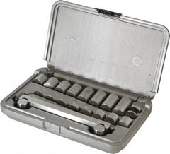 Fowler - 5 Inch Long x 1 Inch Wide x 0.0002 Inch Parallelism, 5 Inch Between Rolls, Sine Bar and Riser Kit - Includes 18 Risers, 5 Inch Sine Bar - Benchmark Tooling