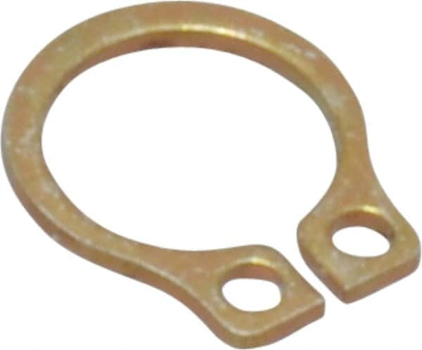 Rotor Clip - 5.84mm Groove Diam, 1/4" Shaft Diam, Cadmium-Plated Steel, Snap External Retaining Rings - 0.029" Groove Width, 0.01" Groove Depth, 0.025" Ring Thickness, Grade 1060-1090 - Benchmark Tooling