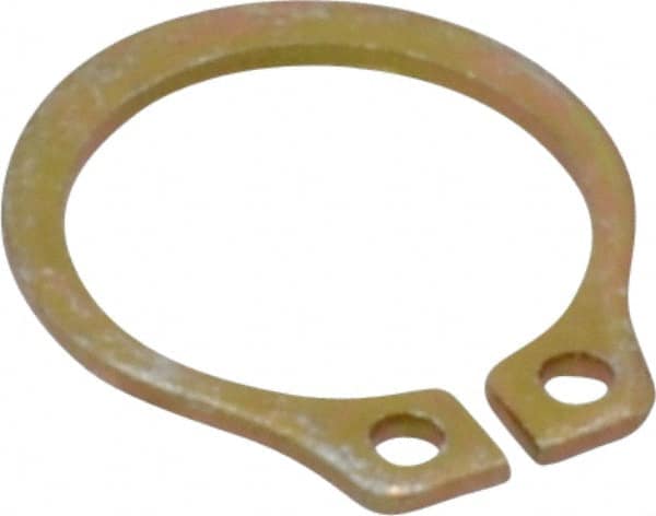 Rotor Clip - 8.94mm Groove Diam, 3/8" Shaft Diam, Cadmium-Plated Steel, Snap External Retaining Rings - 0.029" Groove Width, 0.012" Groove Depth, 0.025" Ring Thickness, Grade 1060-1090 - Benchmark Tooling