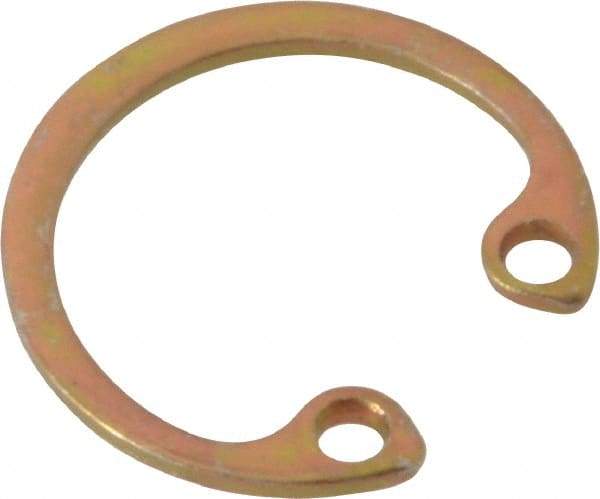 Rotor Clip - 0.025" Thick, Cadmium-Plated Finish, Steel Snap Internal Retaining Ring - 0.029" Groove Width, 0.011" Groove Depth, 0.397" Groove Diam, Grade 1060-1090 - Benchmark Tooling