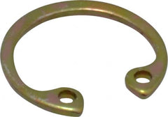 Rotor Clip - 0.035" Thick, Cadmium-Plated Finish, Steel Snap Internal Retaining Ring - 0.039" Groove Width, 0.015" Groove Depth, 0.53" Groove Diam, Grade 1060-1090 - Benchmark Tooling