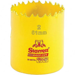 Starrett - 2" Diam, 2" Cutting Depth, Hole Saw - High Speed Steel Saw, Toothed Edge - Benchmark Tooling