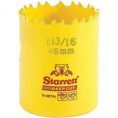 Starrett - 1-13/16" Diam, 2" Cutting Depth, Hole Saw - High Speed Steel Saw, Toothed Edge - Benchmark Tooling