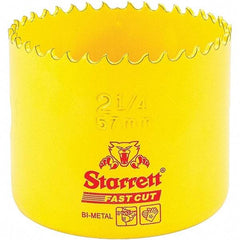 Starrett - 2-1/4" Diam, 1-5/8" Cutting Depth, Hole Saw - High Speed Steel Saw, Toothed Edge - Benchmark Tooling