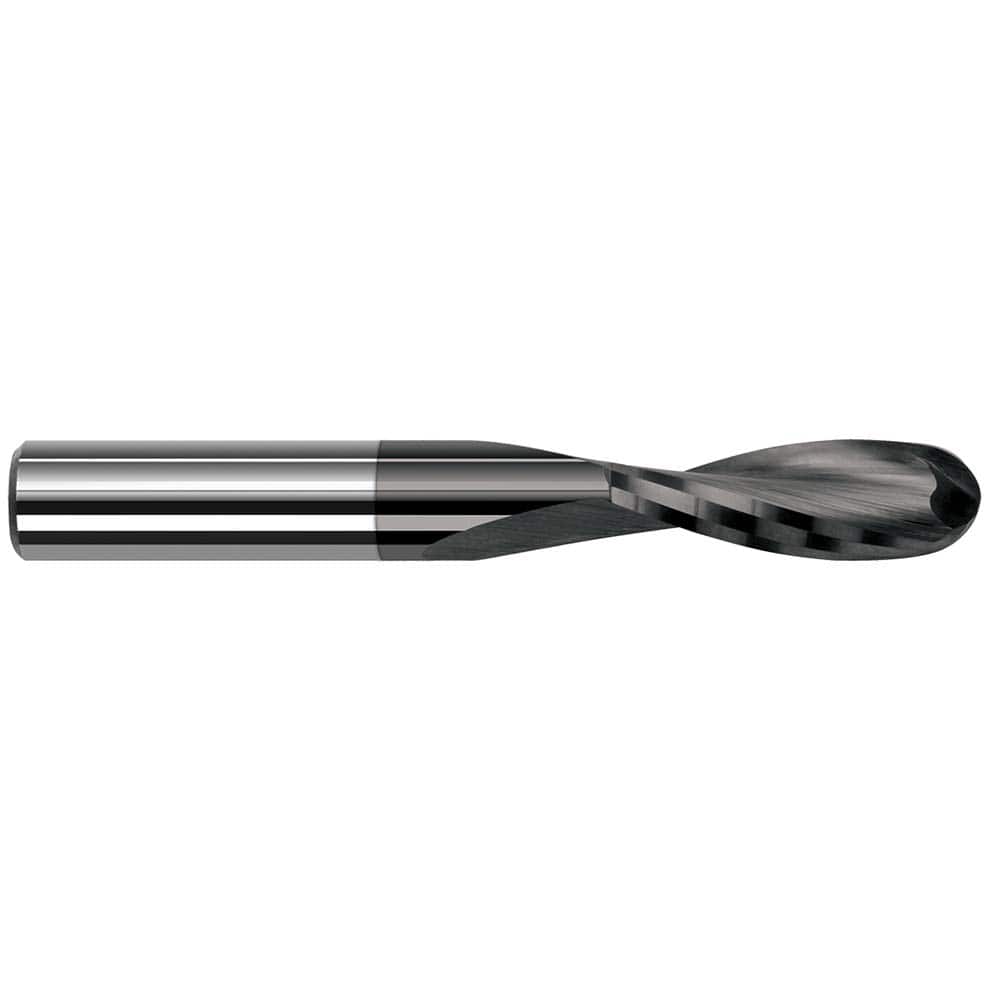 Harvey Tool - Ball End Mills; Mill Diameter (Inch): 1/32 ; Mill Diameter (Decimal Inch): 0.0312 ; Number of Flutes: 2 ; Length of Cut (Inch): 5/32 ; Length of Cut (Decimal Inch): 0.1560 ; Material: Solid Carbide - Exact Industrial Supply