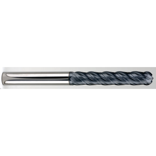 14 mm Dia. × 14 mm Shank × 75 mm DOC × 150 mm OAL, Carbide AlTiN, Spiral , 4 Flute, 38° Helix, Ballnose End Mill - Exact Industrial Supply