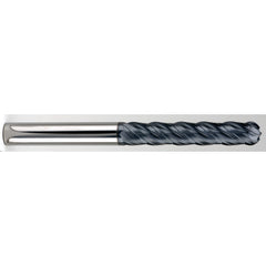 ‎1/4″ Dia. × 1/4″ Shank × 1-1/2″ DOC × 4″ OAL, Carbide AlTiN, Spiral , 4 Flute, 38° Helix, Ballnose End Mill - Exact Industrial Supply