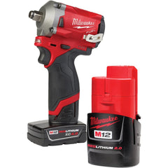 Cordless Impact Wrench: 12V, 1/2″ Drive, 2,700 RPM 3 M12 CP RED LITHIUM Battery Included, 48-59-1812 Charger Included