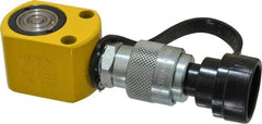 Enerpac - 5 Ton, 0.63" Stroke, 0.62 Cu In Oil Capacity, Portable Hydraulic Single Acting Cylinder - 0.99 Sq In Effective Area, 1.63" Lowered Ht., 2.25" Max Ht., 1.13" Cyl Bore Diam, 1" Plunger Rod Diam, 10,000 Max psi - Benchmark Tooling