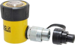 Enerpac - 10 Ton, 1" Stroke, 2.24 Cu In Oil Capacity, Portable Hydraulic Single Acting Cylinder - 2.24 Sq In Effective Area, 3.53" Lowered Ht., 4.53" Max Ht., 1.69" Cyl Bore Diam, 1.5" Plunger Rod Diam, 10,000 Max psi - Benchmark Tooling
