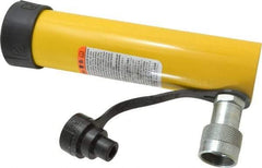 Enerpac - 10 Ton, 6.13" Stroke, 13.7 Cu In Oil Capacity, Portable Hydraulic Single Acting Cylinder - 2.24 Sq In Effective Area, 9.75" Lowered Ht., 15.88" Max Ht., 1.69" Cyl Bore Diam, 1.5" Plunger Rod Diam, 10,000 Max psi - Benchmark Tooling