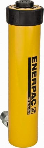 Enerpac - 15 Ton, 8" Stroke, 25.13 Cu In Oil Capacity, Portable Hydraulic Single Acting Cylinder - 3.14 Sq In Effective Area, 12.69" Lowered Ht., 20.69" Max Ht., 2" Cyl Bore Diam, 1.625" Plunger Rod Diam, 10,000 Max psi - Benchmark Tooling