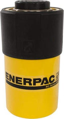 Enerpac - 25 Ton, 2" Stroke, 10.31 Cu In Oil Capacity, Portable Hydraulic Single Acting Cylinder - 5.16 Sq In Effective Area, 6.5" Lowered Ht., 8.5" Max Ht., 2.56" Cyl Bore Diam, 2.25" Plunger Rod Diam, 10,000 Max psi - Benchmark Tooling