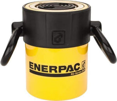 Enerpac - 50 Ton, 2" Stroke, 22.09 Cu In Oil Capacity, Portable Hydraulic Single Acting Cylinder - 11.04 Sq In Effective Area, 6.94" Lowered Ht., 8.94" Max Ht., 3.75" Cyl Bore Diam, 3.125" Plunger Rod Diam, 10,000 Max psi - Benchmark Tooling