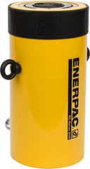 Enerpac - 100 Ton, 6.63" Stroke, 136.67 Cu In Oil Capacity, Portable Hydraulic Single Acting Cylinder - 20.63 Sq In Effective Area, 14.06" Lowered Ht., 20.69" Max Ht., 5.13" Cyl Bore Diam, 4.125" Plunger Rod Diam, 10,000 Max psi - Benchmark Tooling