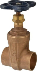 NIBCO - 2" Pipe, Class 125, Soldered Bronze Solid Wedge Stem Gate Valve - 200 WOG, 125 WSP, Screw-In Bonnet - Benchmark Tooling