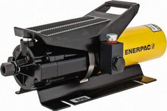 Enerpac - 10,000 psi Air-Hydraulic Pump & Jack - 36 Cu In Oil Capacity, Use with Single Acting Cylinders, Advance, Hold & Retract - Benchmark Tooling