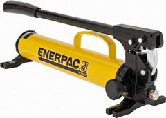 Enerpac - 1" Piston Stroke, 1/2" Piston Diam, 0.15 Cu In per Stroke, 47 Cu In Reservoir Capacity, Manual Hydraulic Pump - 10,000 psi, 85 Lbs. Max Handle Effort, 1 Stage - Benchmark Tooling