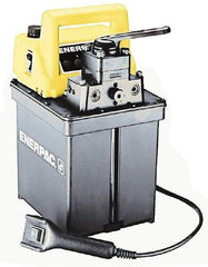 Enerpac - 10,000 psi Electric Hydraulic Pump & Jack - 0.5 Gal Oil Capacity, 3-Way, 2 Position Valve, Use with Single Acting Cylinders, Advance, Hold & Retract - Benchmark Tooling