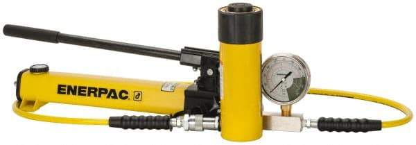 Enerpac - 25 Ton Capacity, Cylinder No. RC-256, Manual Hydraulic Pump & Cylinder Set - Pump No. P-392 - Benchmark Tooling