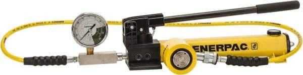 Enerpac - 20 Ton Capacity, Cylinder No. RCS-201, Manual Hydraulic Pump & Cylinder Set - Pump No. P-392 - Benchmark Tooling