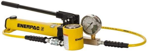 Enerpac - 30 Ton Capacity, Cylinder No. RCS-302, Manual Hydraulic Pump & Cylinder Set - Pump No. P-392 - Benchmark Tooling