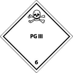 NMC - PG III Shipping Label - 4" High x 4" Wide - Benchmark Tooling