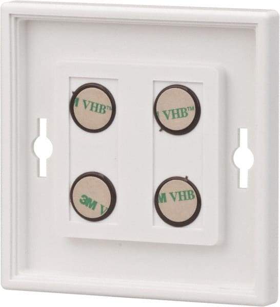 NMC - 8 Inch Wide x 8 Inch High Sign Compatibility, Plastic Square Sign Frame - White - Benchmark Tooling