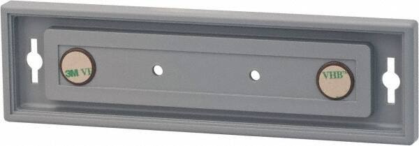 NMC - 8 Inch Wide x 2 Inch High Sign Compatibility, Plastic Square Sign Frame - Gray - Benchmark Tooling