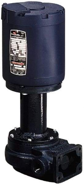 Graymills - 115 Volt, 1/6 hp, 1 Phase, 3,450 RPM, Cast Iron Flanged Outside Suction Machine Tool & Recirculating Pump - 7-1/2" Long x 4-1/2" Mounting Flange Width, NPT Thread, Glass Filled Celcon Impeller - Benchmark Tooling