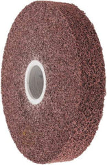 3M - 6" Diam, 1" Face Width, 1-1/4" Center Hole, Medium Grade, Aluminum Oxide Deburring Wheel - Convolute, Medium Density 5 Grade, 6,000 RPM - Benchmark Tooling