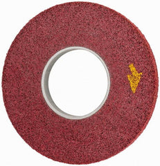 3M - 12" Diam, 1" Face Width, 5" Center Hole, Coarse Grade, Aluminum Oxide Deburring Wheel - Convolute, Medium Density 5 Grade, 3,000 RPM - Benchmark Tooling