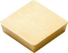 Seco - SPU422 Grade F40M Carbide Turning Insert - TiAlN/TiN Finish, 90° Square, 1/2" Inscr Circle, 1/8" Thick, 1/32" Corner Radius - Benchmark Tooling