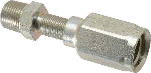 Parker - 3/8-18 Thread Hydraulic Hose Fitting - -6 Hose Size, 3/8" Hose Diam - Benchmark Tooling