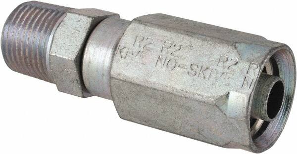 Parker - 1/2-14 Thread Hydraulic Hose Fitting - -8 Hose Size, 1/2" Hose Diam - Benchmark Tooling