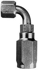 Parker - 7/16-20 Thread Hydraulic Hose Fitting - -4 Hose Size, 1/4" Hose Diam - Benchmark Tooling