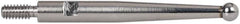 INTERAPID - 0.08" Ball Diam, Steel, Ball Test Indicator Contact Point - 13/16" Contact Point Length, Use with Brown & Sharpe 310-3, 311-3, 310-b-3, 311-bn-3, 312-3 & 312-4 INTERAPID 312 Dial Test Indicators - Benchmark Tooling