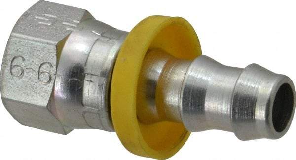 Parker - 9/16-18 Thread Hydraulic Hose Fitting - -6 Hose Size, 3/8" Hose Diam - Benchmark Tooling