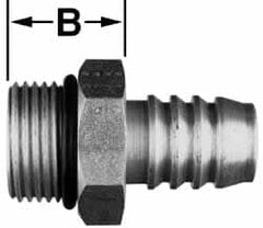 Parker - 1-5/8-12 Thread Hydraulic Hose Fitting - -20 Hose Size, 1 1/4" Hose Diam - Benchmark Tooling