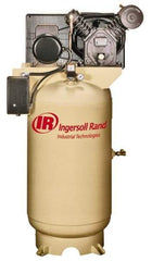 Ingersoll-Rand - 7.5 hp, 80 Gal Stationary Electric Vertical Air Compressor - Single Phase, 175 Max psi, 24 CFM, 230 Volt - Benchmark Tooling