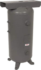 Made in USA - 30 Gallon, 200 Max psi Vertical Tank with Plate - 3/4" Inlet, 38" Tank Length x 16" Tank Diam - Benchmark Tooling