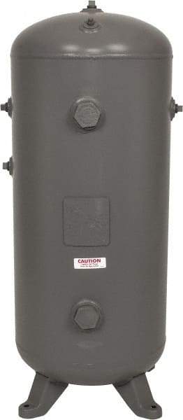 Made in USA - 30 Gallon, 200 Max psi Vertical Tank - 1-1/2" Inlet, 38" Tank Length x 16" Tank Diam - Benchmark Tooling