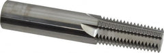 Scientific Cutting Tools - 1, 2 - 11-1/2 Thread, 3/4" Shank Diam, Bright Coating, Solid Carbide Straight Flute Thread Mill - 5 Flutes, 4" OAL, 1" Min Noml Diameter - Benchmark Tooling