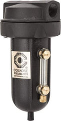 Coilhose Pneumatics - 3/8" Port, 5" High, FRL Filter with Aluminum Bowl & Automatic Drain - 250 Max psi, 250°F Max, 4 oz Bowl Capacity - Benchmark Tooling