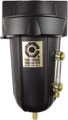 Coilhose Pneumatics - 3/4" Port Coalescing Filter - Aluminum Bowl, 0.1 Micron Rating, 9" High - Benchmark Tooling