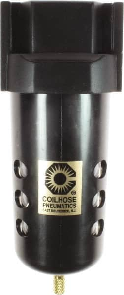 Coilhose Pneumatics - 3/4" Port Coalescing Filter - Polycarbonate Bowl, 0.3 Micron Rating, 7-1/2" High - Benchmark Tooling