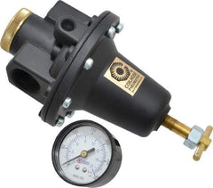 Coilhose Pneumatics - 1 NPT Port, 160 CFM, Cast Aluminum Heavy-Duty T-Handle Regulator - 0 to 200 psi Range, 250 Max psi Supply Pressure, 1/4" Gauge Port Thread, 5" Wide x 8-1/2" High - Benchmark Tooling