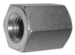 Made in USA - M12x1.75 Metric Coarse, 1-1/2" OAL Stainless Steel Standard Coupling Nut - 5/8" Width Across Flats - Benchmark Tooling