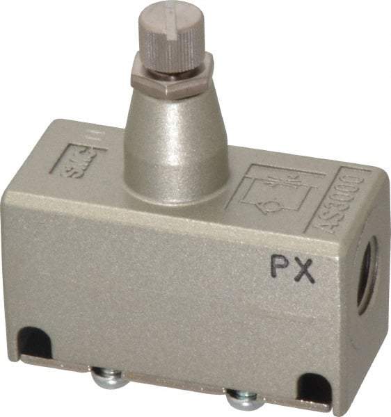 SMC PNEUMATICS - 1/4" Male NPT x 1/4" Female NPT Flow & Speed Control Valve - Inline Type - Benchmark Tooling